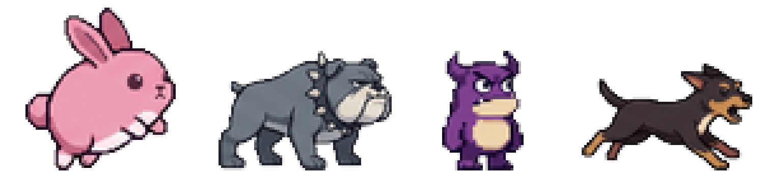 The four creeps: Bouncer, Bulldog, Goblin and Terrier